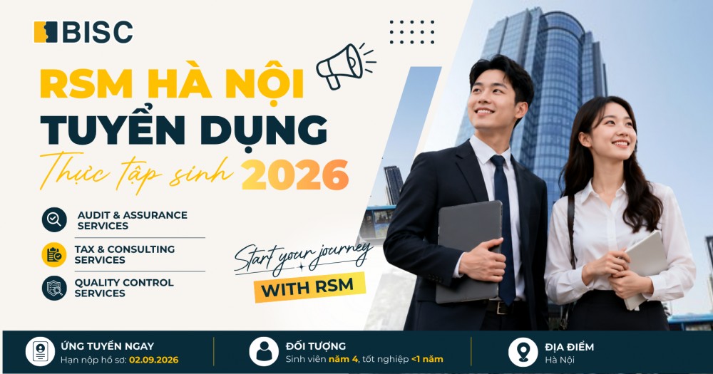 [Cập nhật] RSM Hà Nội tuyển dụng thực tập sinh 2026