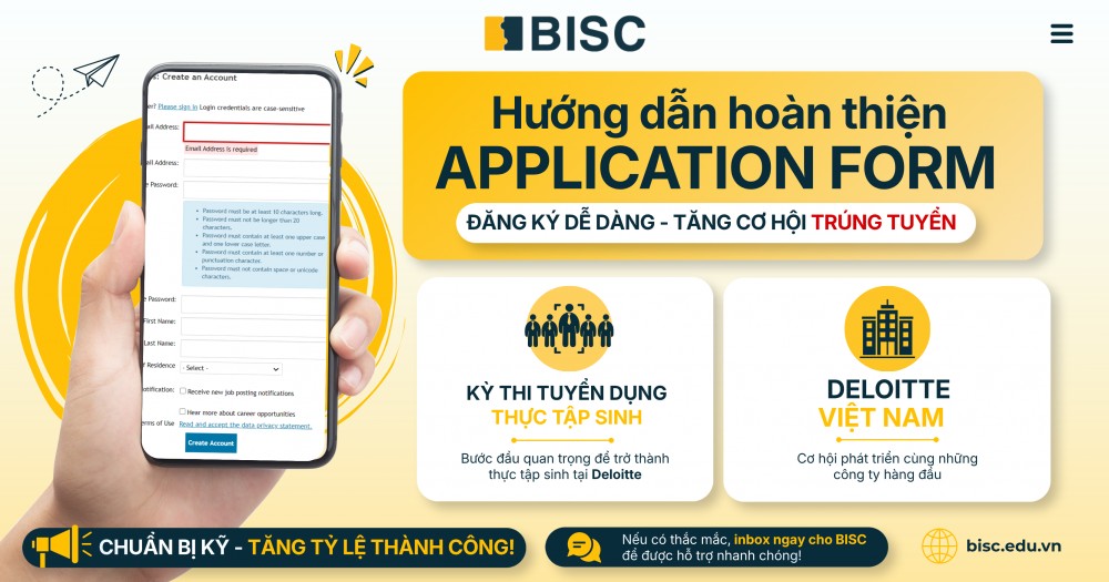 [Deloitte Passport 2026] Hướng dẫn hoàn thiện Application Form