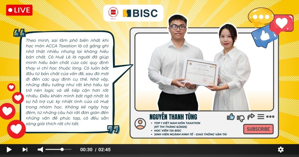 Tưởng trượt vì "toang" phòng thi, ai ngờ trở thành Prize Winner ACCA TX/F6 - Sự thật về môn Taxation